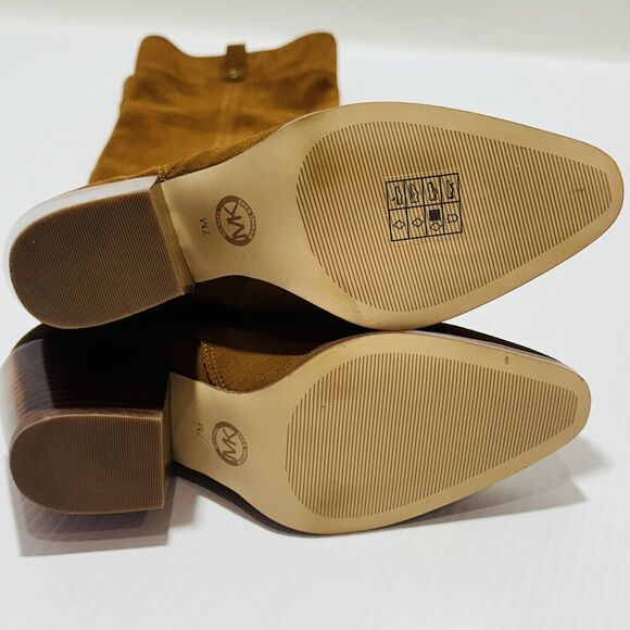 Michael Kors Harlow Women 7M Over The Knee Boots Brown Suede Side Zip NWOB $325 - Picture 10 of 13